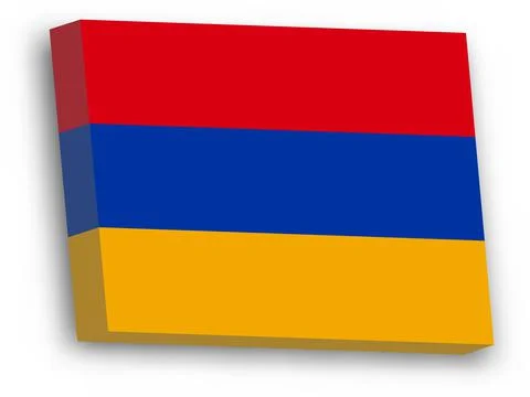 3D vector flag of Armenia 스톡 일러스트