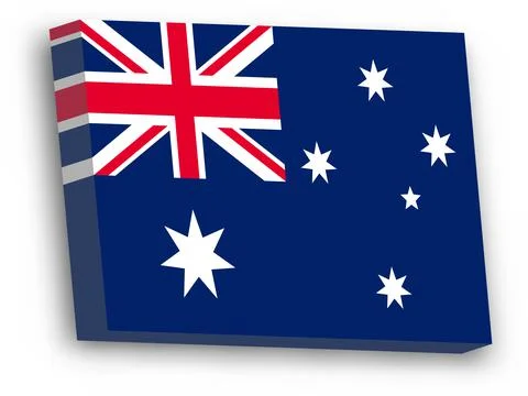 3D vector flag of Australia Stock Illustration