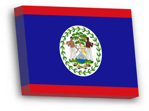 3D vector flag of Belize Stock Illustration