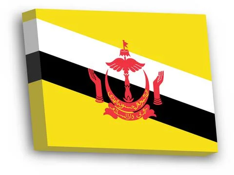 3D vector flag of Brunei Stock Illustration