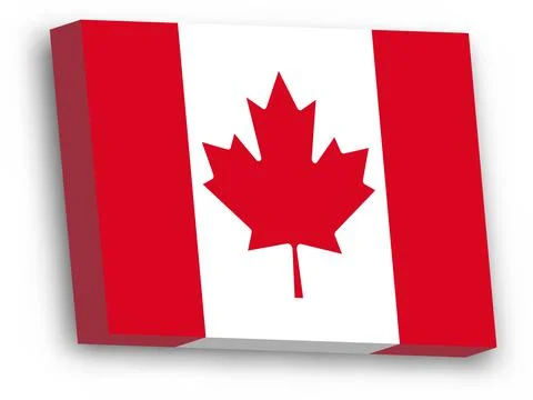 3D vector flag of Canada Stock Illustration