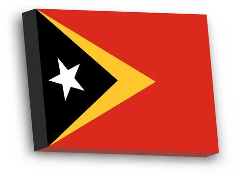 3D vector flag of East Timor Stock-Illustration