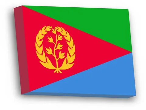3D vector flag of Eritrea Stock Illustration