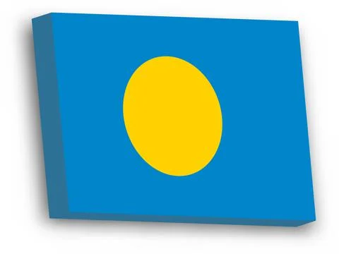 3D vector flag of Palau Stock Illustration