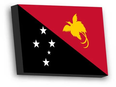 3D vector flag of Papua New Guinea Stock Illustration