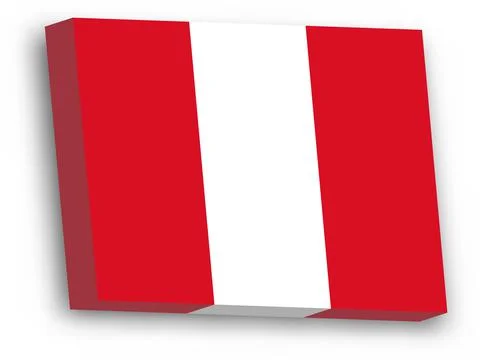 3D vector flag of Peru Stock Illustration