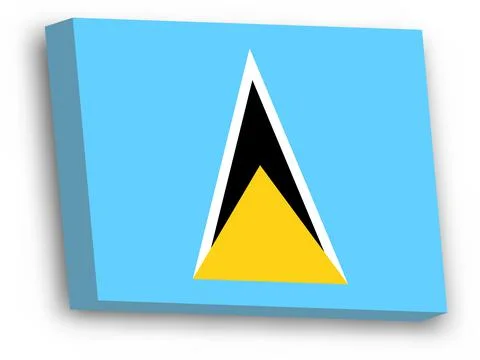 3D vector flag of Saint Lucia Stock Illustration