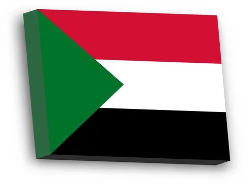 3D vector flag of Sudan Stock Illustration