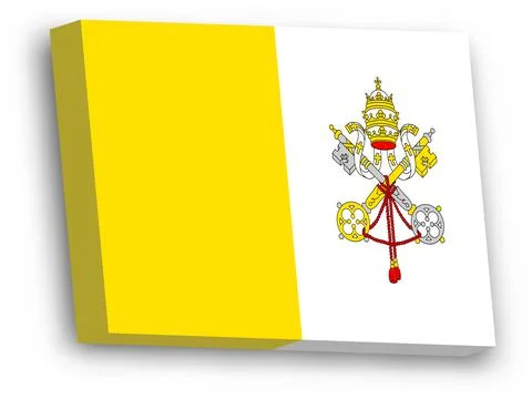 3D vector flag of Vatican City Stock Illustration
