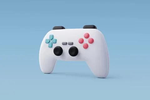 3d Vector Game stick, Game controllers, Video game console portable. Stock Illustration