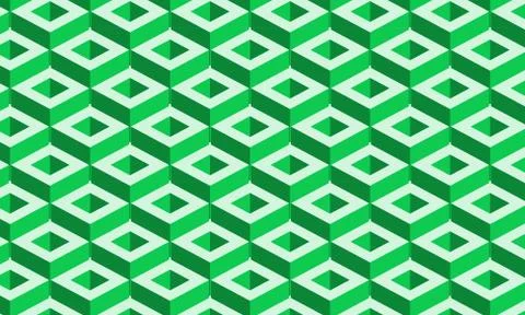 3D vector geometric green and white background Stock Illustration