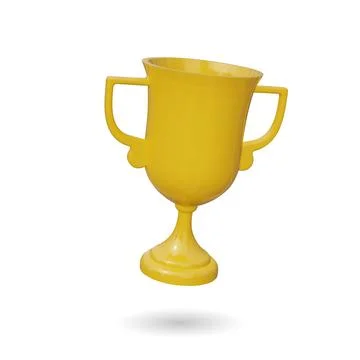 3d Vector Golden trophy cup. Vector illustration. Champions football trophy.. Stockillustratie