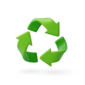 3d Vector Green Arrows Recycle, Earth Day, Environment day, Ecology concept. Stock Illustration