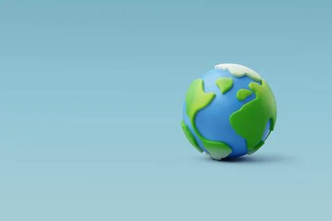 3d Vector Green Planet Earth, Earth Day, Environment day, Ecology concept. Stock Illustration