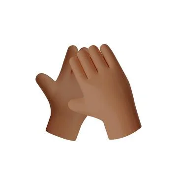 3D vector icon of clapping hands, emoticon on isolated background. 스톡 일러스트
