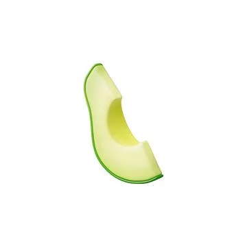 3D vector illustration of an avocado slice on an isolated background. 스톡 일러스트