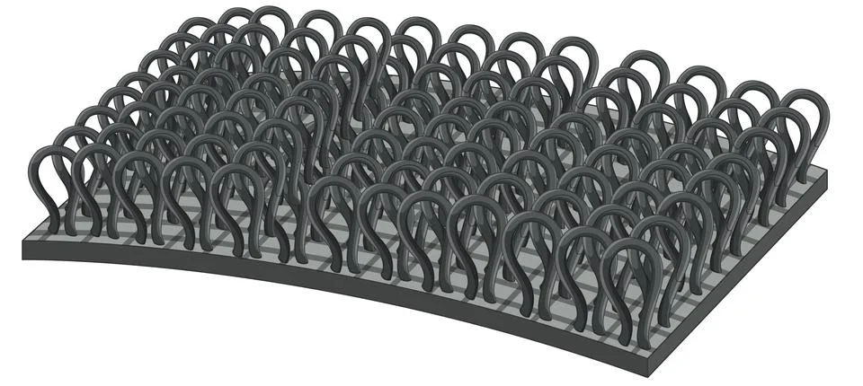 3D Vector Illustration of Black Hook and Loop Fastener Surface 스톡 일러스트
