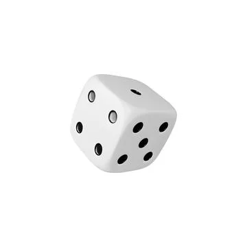 3D vector illustration of a game dice on an isolated background. Stock Illustration