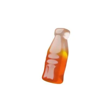 3D vector illustration of gummy candy in cola bottle shape. Stock Illustration