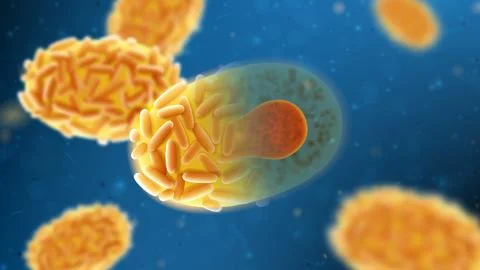 3d vector illustration with monkeypox virus Stock Illustration