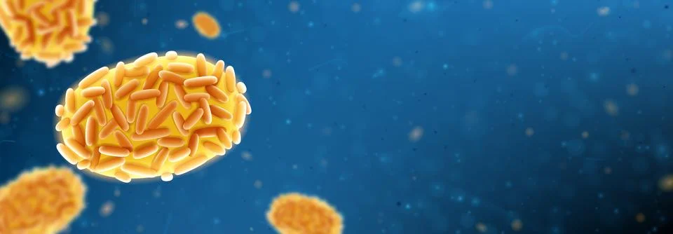 3d vector illustration with monkeypox virus Stock Illustration