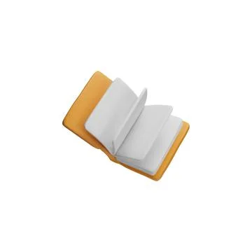 3D vector illustration of an open book with blank pages, ideal for use in Stock Illustration