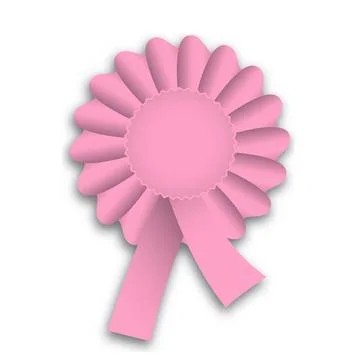 3D Vector Illustration of a Pink Cockade Design Stockillustratie