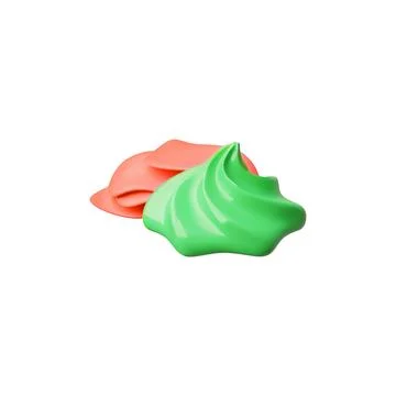 3D vector illustration of red pickled ginger and wasabi on a white background Stock Illustration