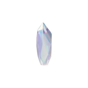 3D vector illustration of rough diamond. Precious stone with holographic Stock Illustration