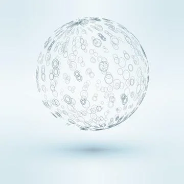3D vector illustration of sphere 스톡 일러스트