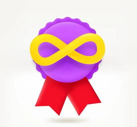 3d vector insignia with Infinity sign Stock-Illustration