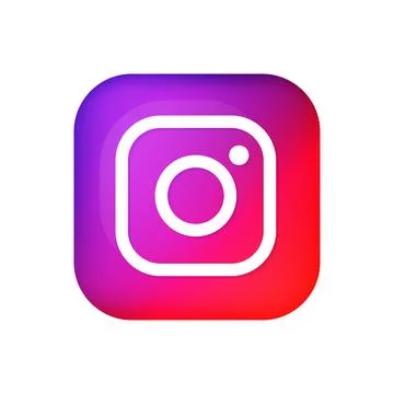 3d vector instagram icon for social media Stock Illustration