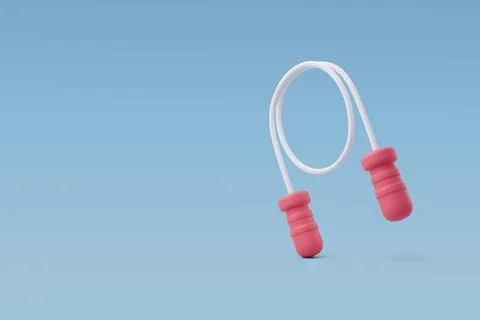 3d Vector Jumping Rope, Workout gym tools, Gym time concept. Stock Illustration