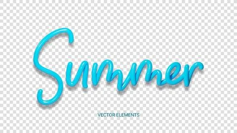3d vector lettering for summer decoration Stock Illustration