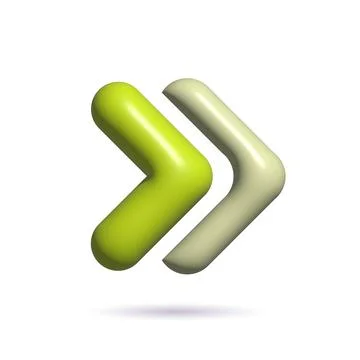 3d vector light green arrow for web and UI design. Vector Illustrazione stock