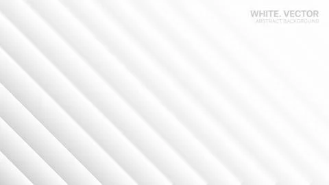 3D Vector Minimalist White Abstract Background Side View Smooth Lines Stock Illustration