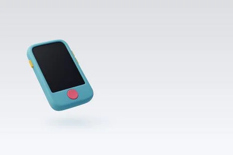 3d Vector Mobile smart phone, Video game console portable, Game concept. Stock Illustration