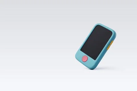 3d Vector Mobile smart phone, Video game console portable, Game concept. Stock Illustration