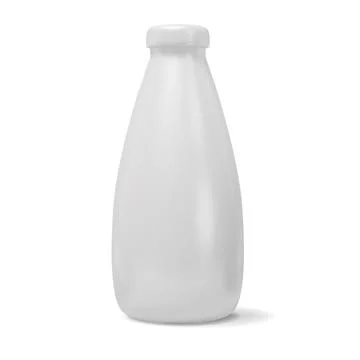 3d vector mockup of plastic realistic bottle with a cap and shadow isolated o Stock Illustration