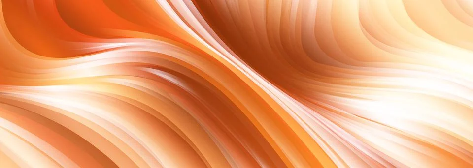 3D vector modern abstract background with wavy shapes Stock Illustration