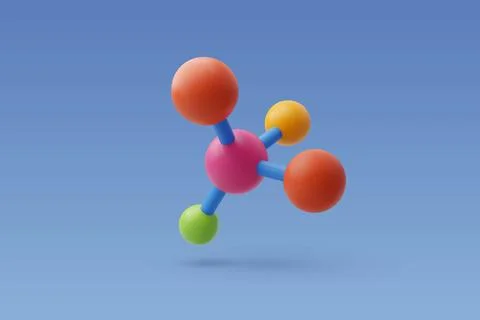 3d Vector Molecule, Scientific banner for medicine, Biology, Chemistry and .. Stock Illustration