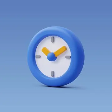 3d Vector office clock, Time period concept. Stock Illustration