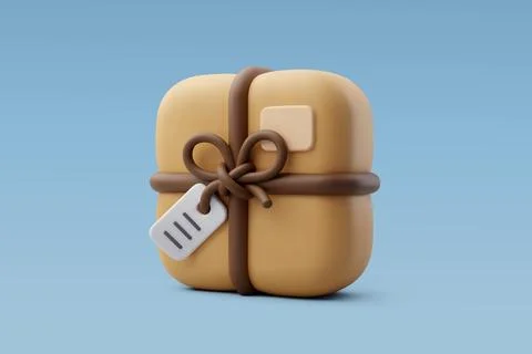 3d Vector Parcel box, Office and Business concept. Stock Illustration