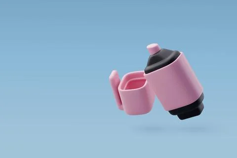 3d Vector Pink marker pen, Stationery icons, Office and Business concept. Stock Illustration