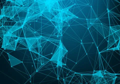 3d Vector plexus like background. Technology and connection theme. Bright ver Stock Illustration