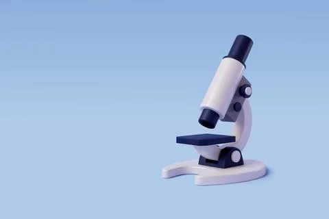 3d Vector Realistic Microscope, pharmaceutical, Science and Education Concept Stock Illustration