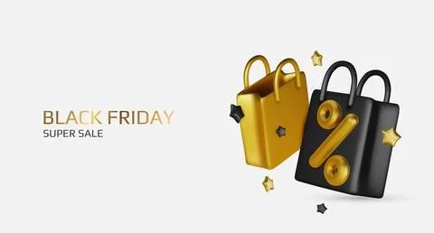 3d vector render online shopping bag using tags promotion or cash for future use Illustrazione stock