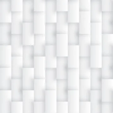 3D Vector Render Rectangles Seamless Pattern Simple White Abstract Background Stockillustratie