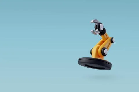 3d Vector Robotic Arm, AI in science and business. Stock Illustration