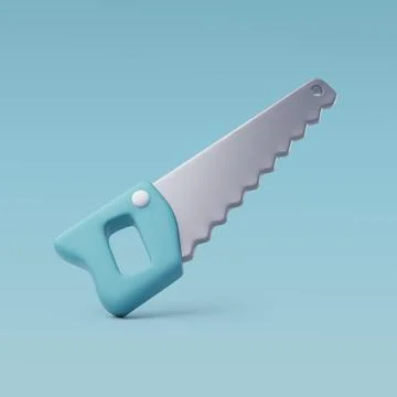 3d Vector Saw Tool, Construction and Maintenance Icon for Web Design. Stock Illustration